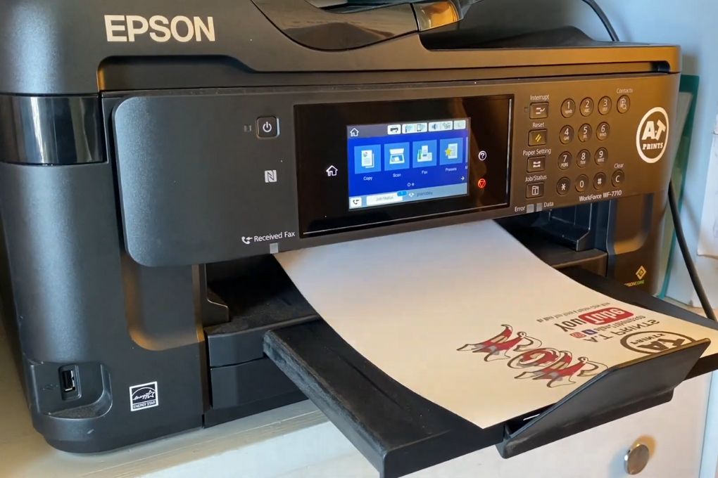 Printing the design using a sublimation printer